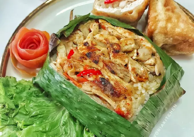 nasi bakar jamur kemangi 