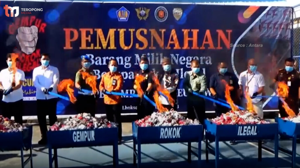 Bea Cukai Lhokseumawe Musnahkan Rokok Ilegal Senilai Rp1 Miliar-6-7-2023