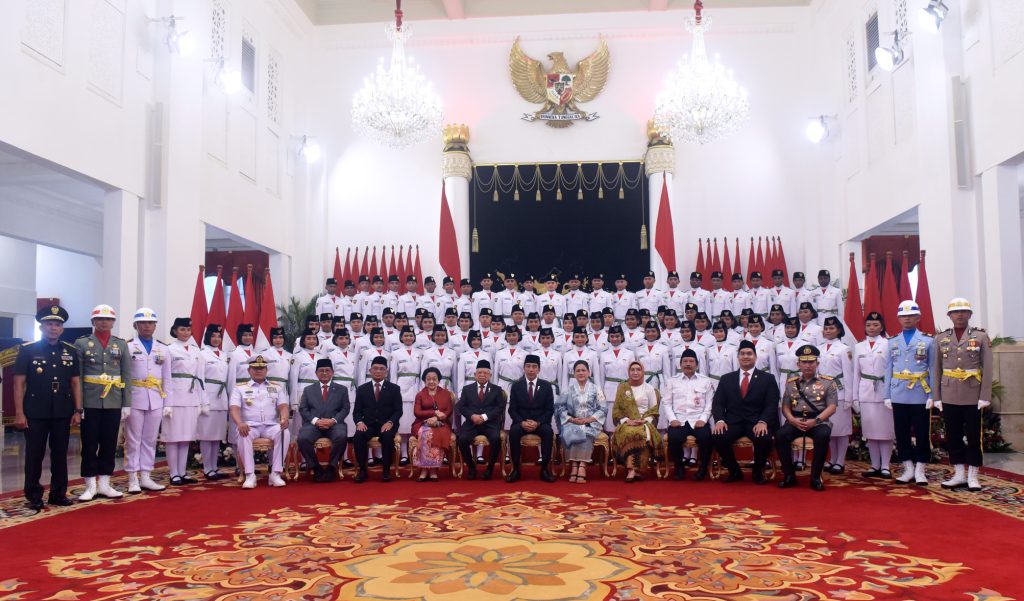 76 Anggota Paskibraka HUT Ke-78 RI. (Setkab)