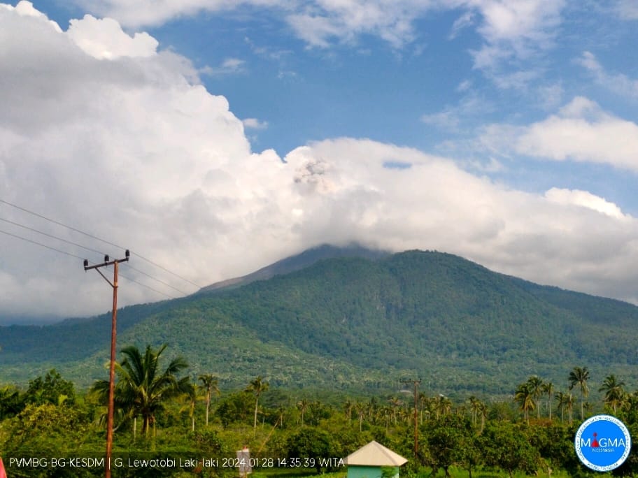 Gunung Lewotobi Laki-laki Kembali Erupsi