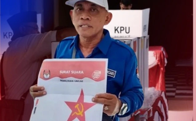 surat suara palu arit KPU