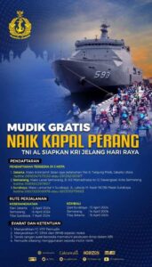 Gunakan Kapal Perang TNI AL Gelar Mudik Gratis