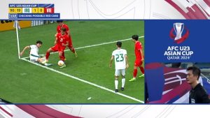 Tindakan membahayakan dari bek Vietnam U23, Nguyen Manh Hung yang berujung kartu merah saat melawan Irak di babak perempat final Piala Asia U23 2024.