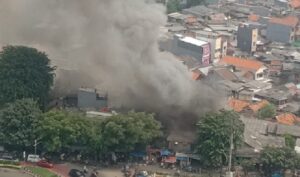 kebakaran di Kemayoran Jakarta Pusat, Rabu (17/4/2024)