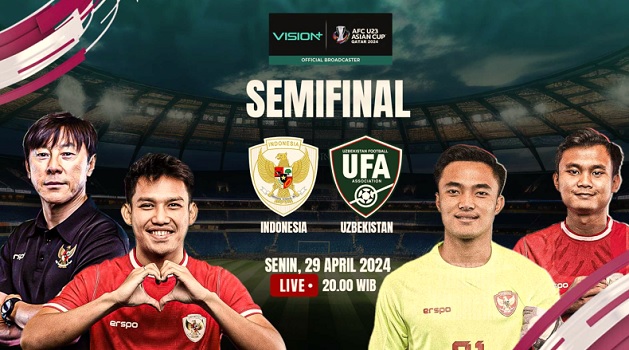 vision plus streaming tv piala asia u23 2024