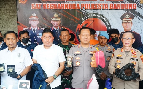 tembakau sintetis nagreg, Polsek Nagreg, Polresta Bandung