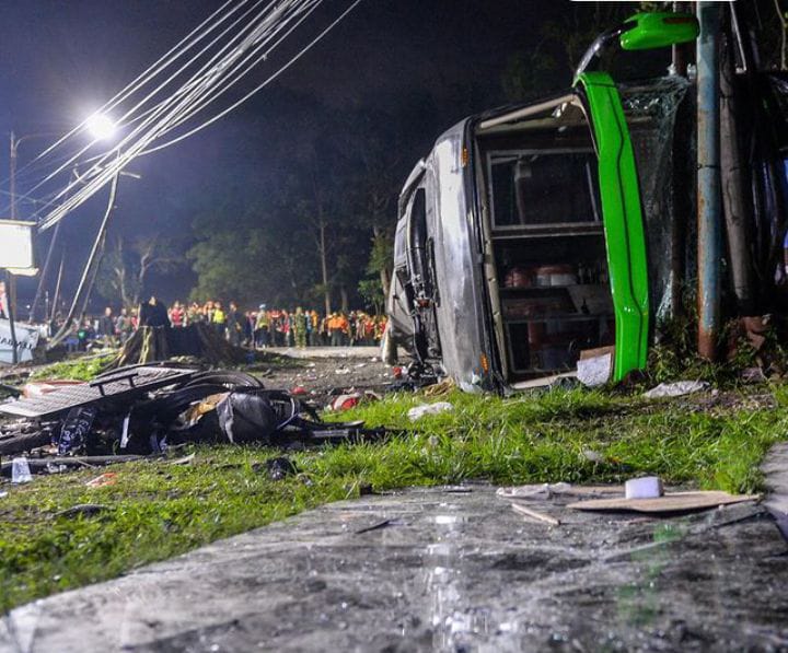 Kecelakaan Bus di Ciater Kabupaten Subang