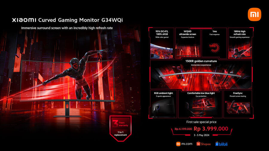 Xiaomi Curved Gaming Monitor G34WQi