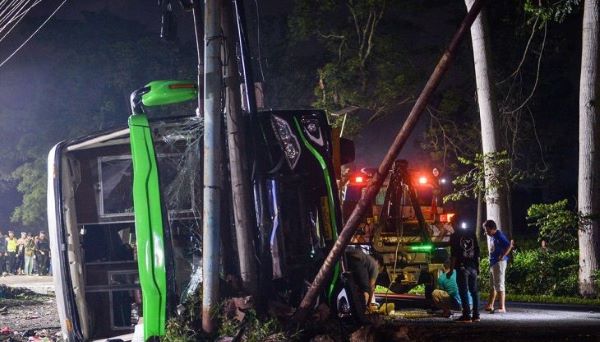Kecelakaan Bus di Ciater Subang