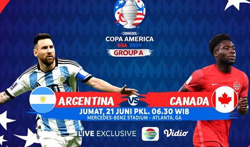 Streaming Copa America 2024 Argentina vs Kanada selain Yalla Shoot