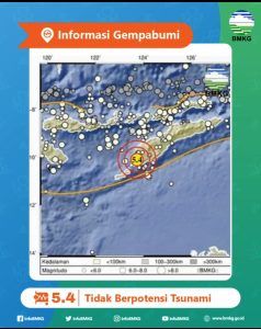 Gempa Magnitudo 5,3 Guncang Kupan NTT