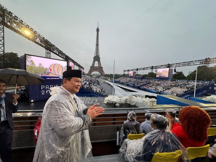 Momen Prabowo Hadiri Pembukaan Olimpiade Paris 2024