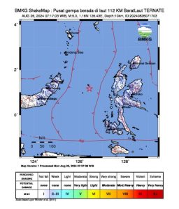 Gempa M 5 Guncang Ternate Maluku Utara