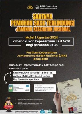 Kepesertaan BPJS Kesehatan, kini menjadi salah satu syarat wajib saat ingin mengurus surat keterangan catatan kepolisian