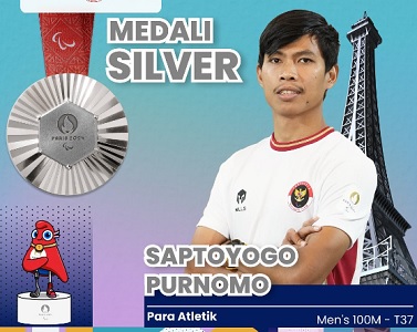 Saptoyogo Purnomo Paralimpiade Paris 2024 Medali Perak Indonesia