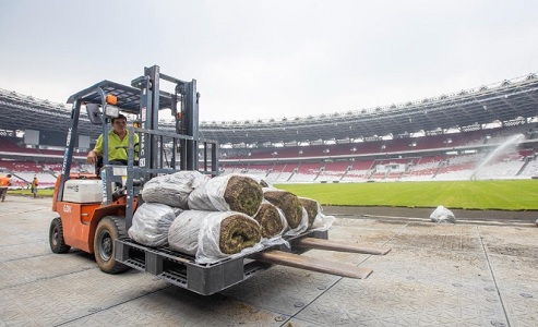 Revitalisasi rumput stadion GBK