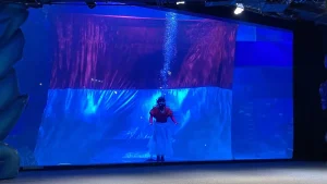 imel nyanyikan lagu di aquarium