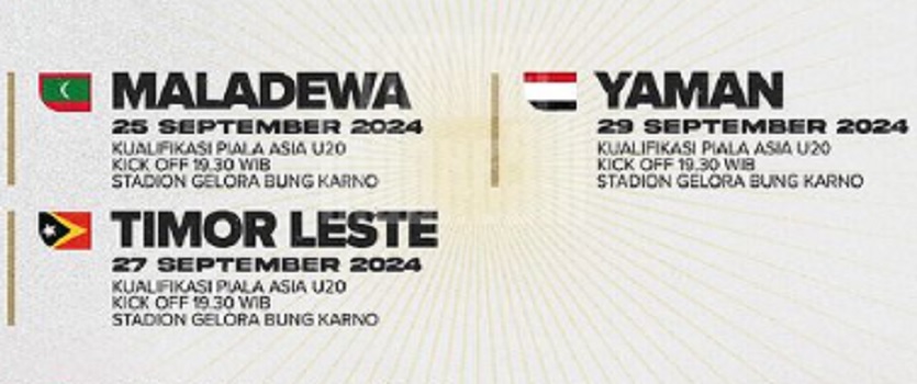 Indonesia U20 vs Yaman kualifikasi Piala Asia U20 2025