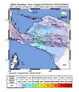 Intan Jaya Papua Tengah Diguncang Gempa M 5