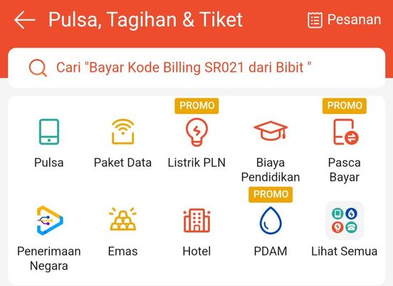 Paket data di shopee