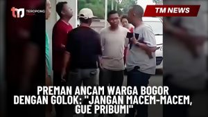 Preman Ancam Warga Bogor dengan Golok Jangan Mac-Cover