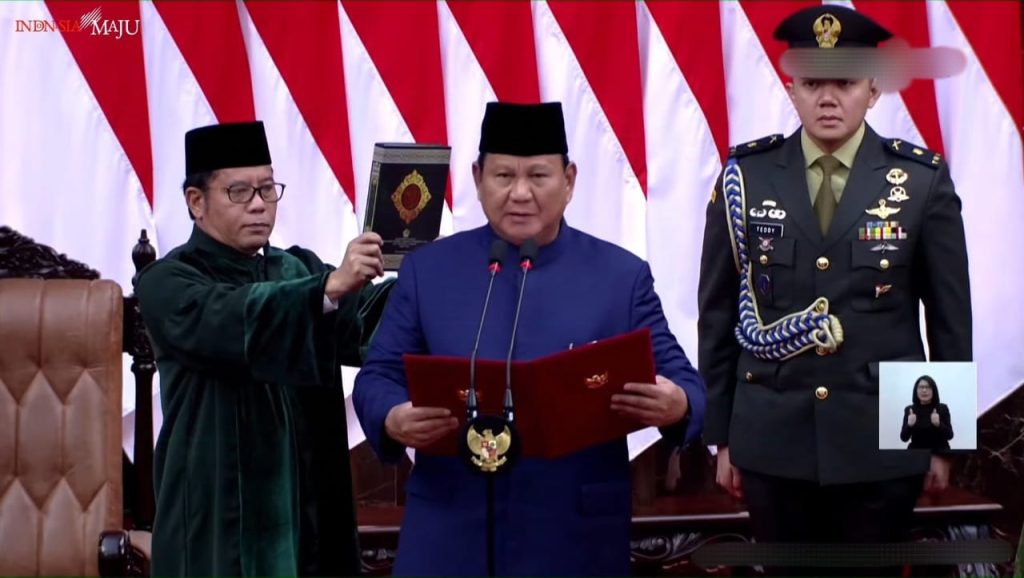 Prabowo Subianto dan Gibran Rakabuming Raka Resmi Jadi Presiden-Wapres RI