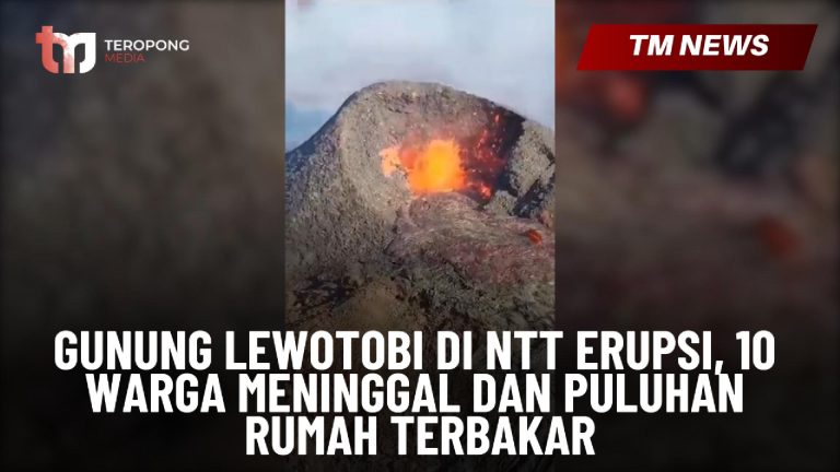 Gunung Lewotobi di NTT Erupsi, 10 Warga Meninggal -Cover