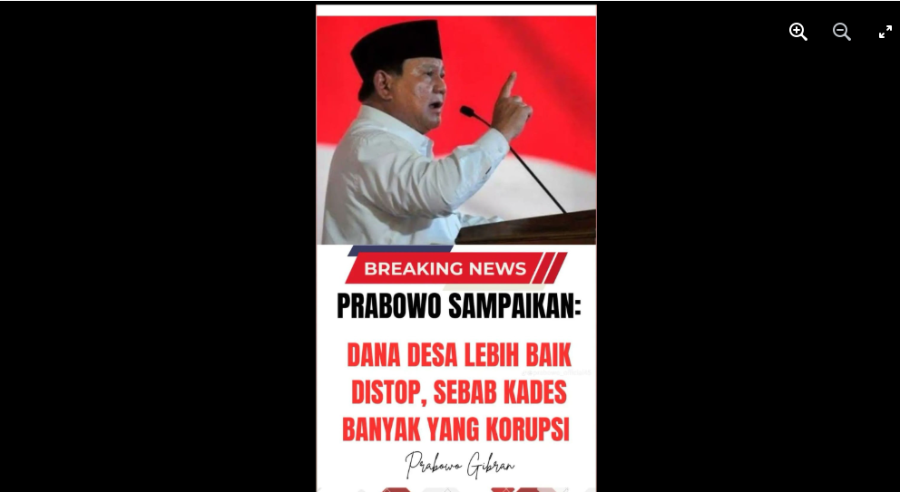 Prabowo Hapus Dana Desa