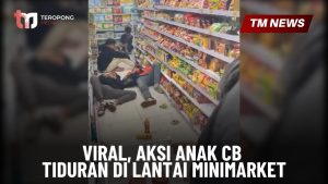 Viral, Aksi Anak CB Tiduran di Lantai Minimarket-Cover