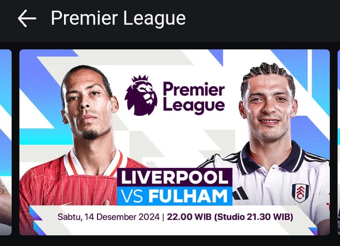 Link Live Streaming Liverpool vs Fulham Selain Yalla Shoot