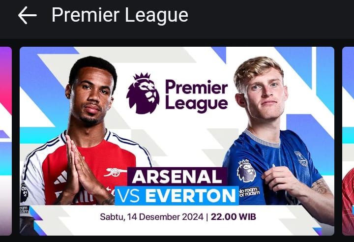 Link Live Streaming Arsenal vs Everton Selain Yalla Shoot