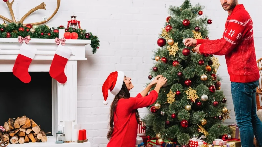 natal identik warna merah dan hijau