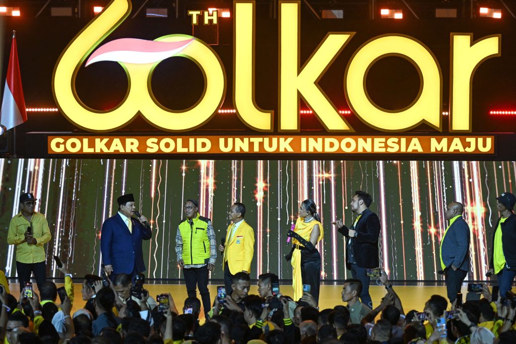 HUT Golkar Prabowo Kembali Tegaskan soal Korupsi