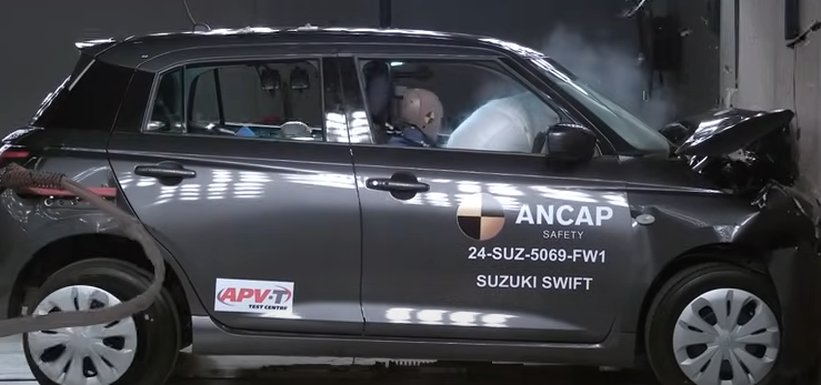 uji tabrak suzuki swift ancap