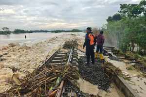 Banjir di Grobogan Jawa Tengah KAI