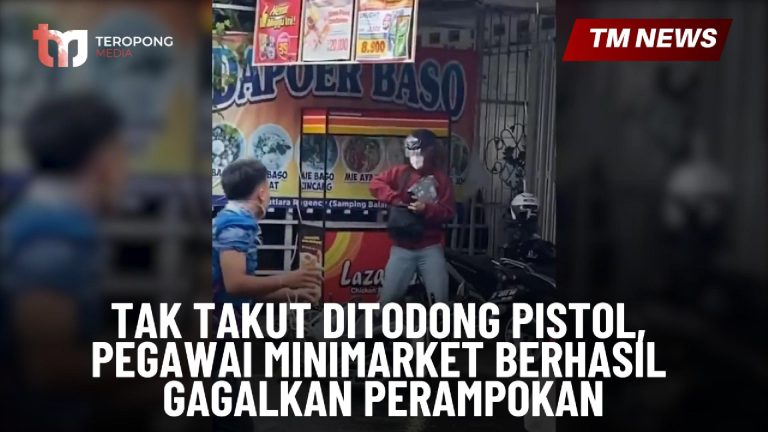 Tak Takut Ditodong Pistol, Pegawai Minimarket Tasi-Cover