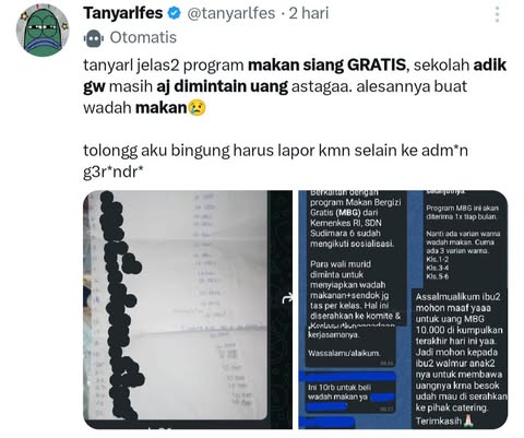 Wadah makan bergizi gratis