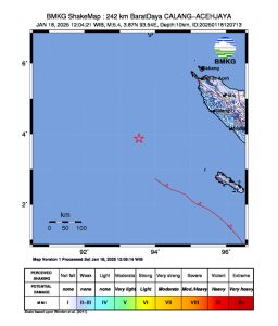 Gempa Guncang Aceh Jaya