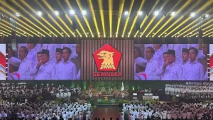 Jokowi dan Gibran Hadiri Puncak HUT ke-17 Gerindra