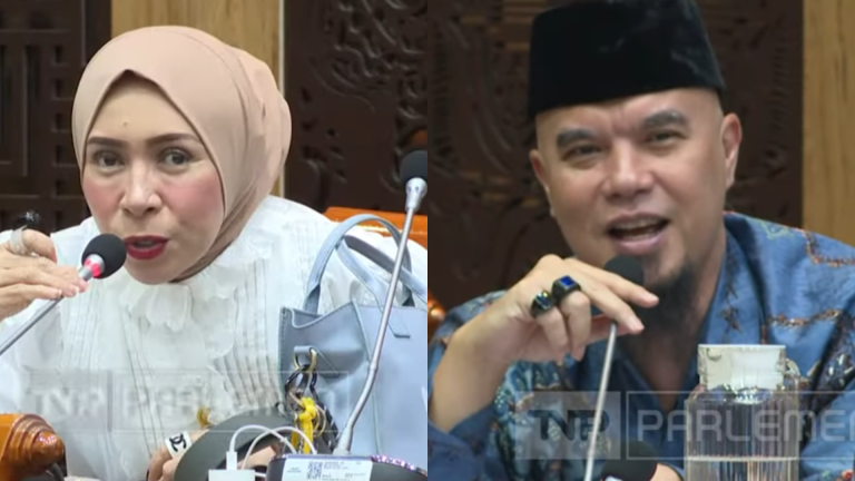 Momen Unik di Rapat DPR Melly Goeslaw dan Ahmad Dhani Diminta Bernyanyi