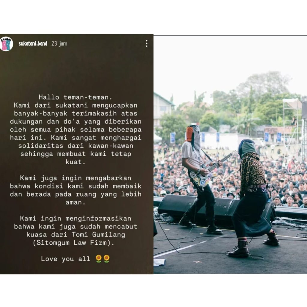 band sukatani terima kasih