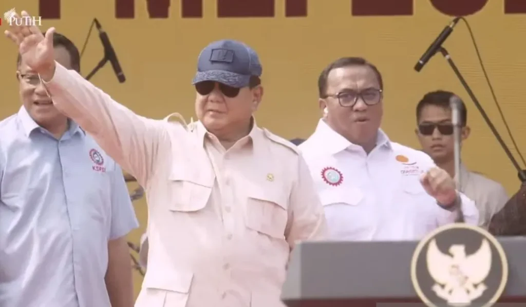 Hari Buruh, Prabowo Janji: Kami Akan Loloskan RUU Perlindungan Pekerja
