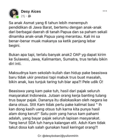 Mahasiswa IPB Asmat