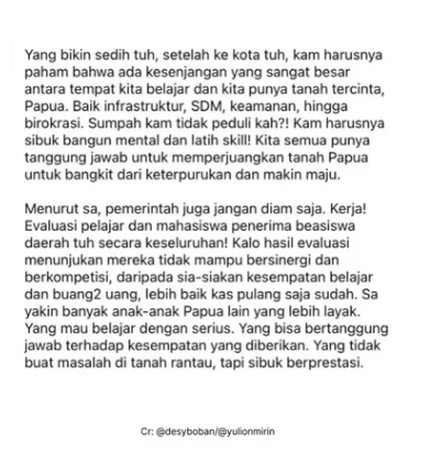 Mahasiswa IPB Asmat