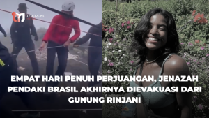 Empat Hari Penuh Perjuangan, Jenazah Pendaki Brasil Akhirnya Dievakuasi dari Gunung Rinjani