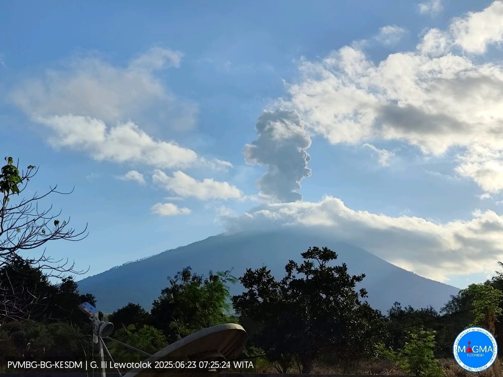 Gunung Ili Lewotolok Erupsi, Masyarakat Dilarang Melakukan Aktivitas Radius 2 Km