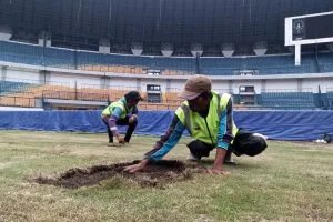 Rumput Stadion GBLA Alami Kerusakan Berat