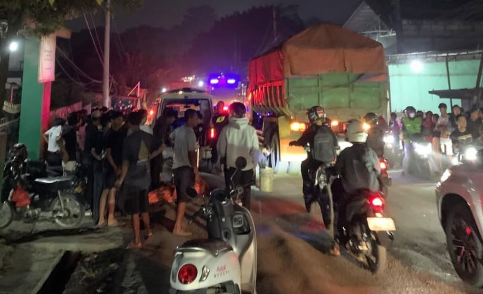 Pria tewas terlindas truk tambang di Bogor - Instagram Info Jawa Barat