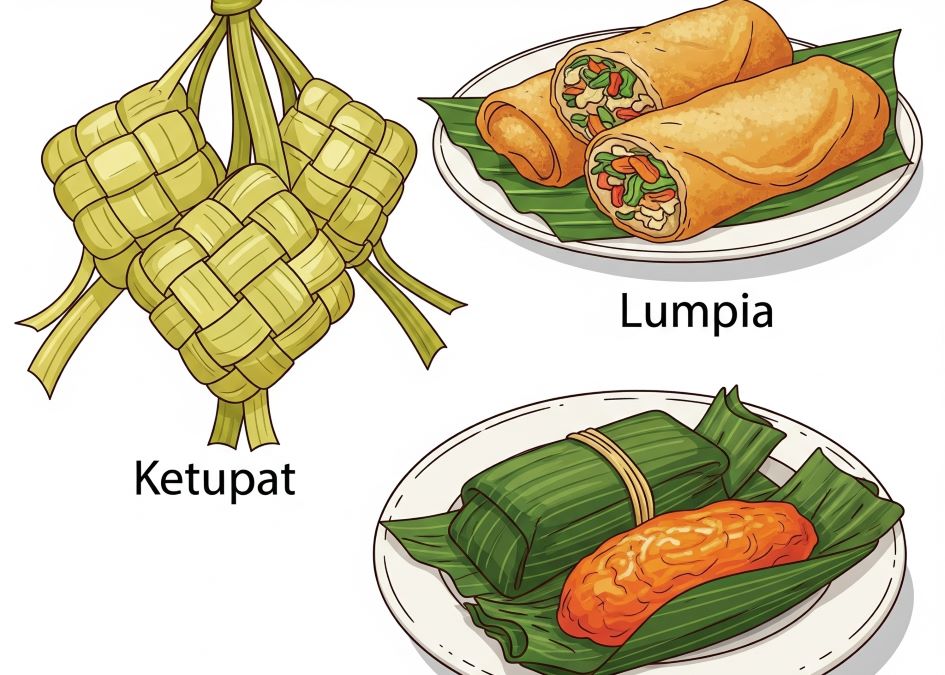 Ketupat, Lumpia, Otak-otak, Oxford English Dictionary