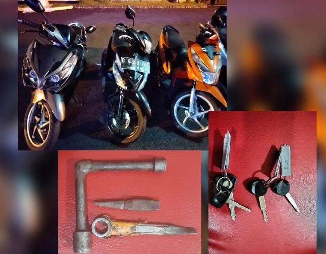 Maling motor Nagreg (Instagram Polda Jabar)